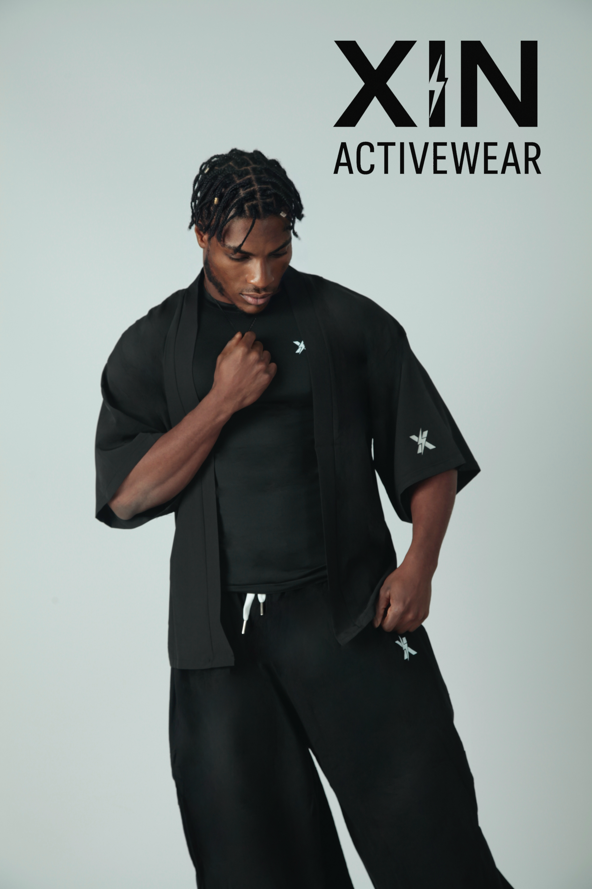 Warrior Fit Light Cardigan – Black – Xin Activewear