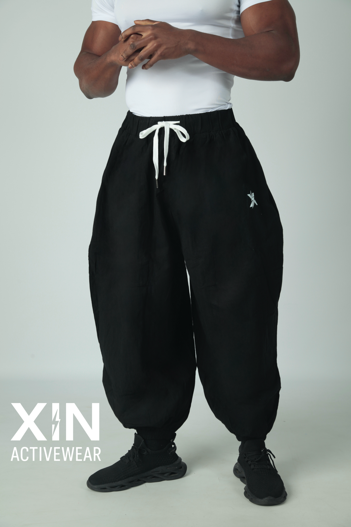 Warrior Fit Pants – Harem Wide Black – Xin Activewear